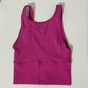 Lululemon Power Pivot Ribbed Tank Top Sonic Pink